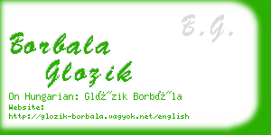 borbala glozik business card